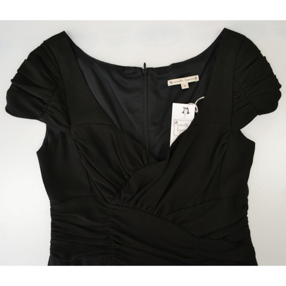 New Nanette Lepore Dress Ruched Holiday Size 10 - Picture 7 of 8